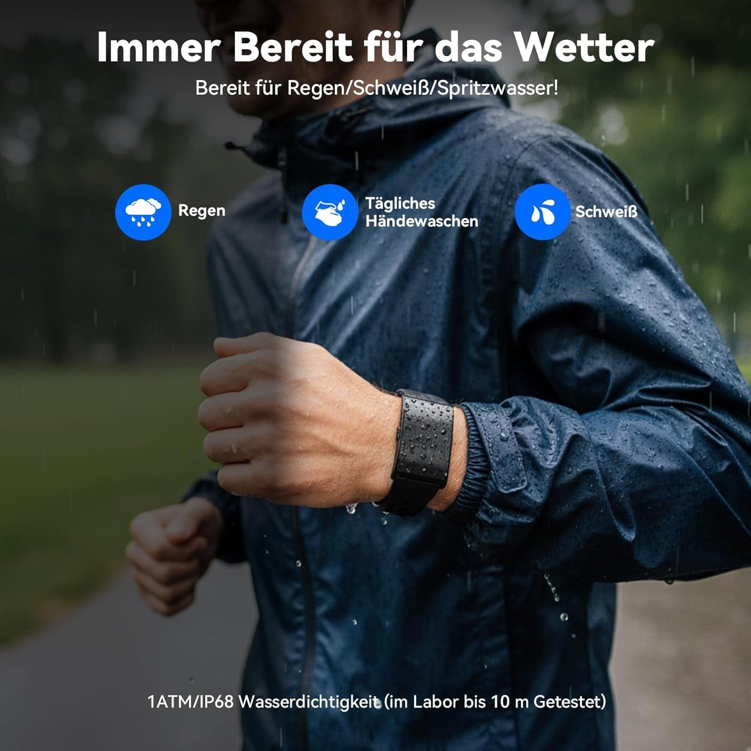 Fitness Tracker Damen Herren Ohne Display, Smartband Smartwatch 24/7 Aktivitäts Und Schlaftracker Mit Herzfrequenz Mit Ki-Analyse, 60 Tage Akkulaufzeit, 170+ Sportmodi, Kein ABO Erforderlich Schwarz