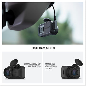 Garmin Dash Cam™ Mini 3 - Kleine Dash Cam Mit 1.080P Hd-Auflösung, 140° Bildwinkel, Garmin Clarity Polfilter Und Automatischer Unfallerkennung Dash Cam Mini 3