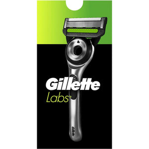 Gillette GilletteLabs Men’s Razor with Cleaning Element – 5 Blades + Handle + Wall Mount 