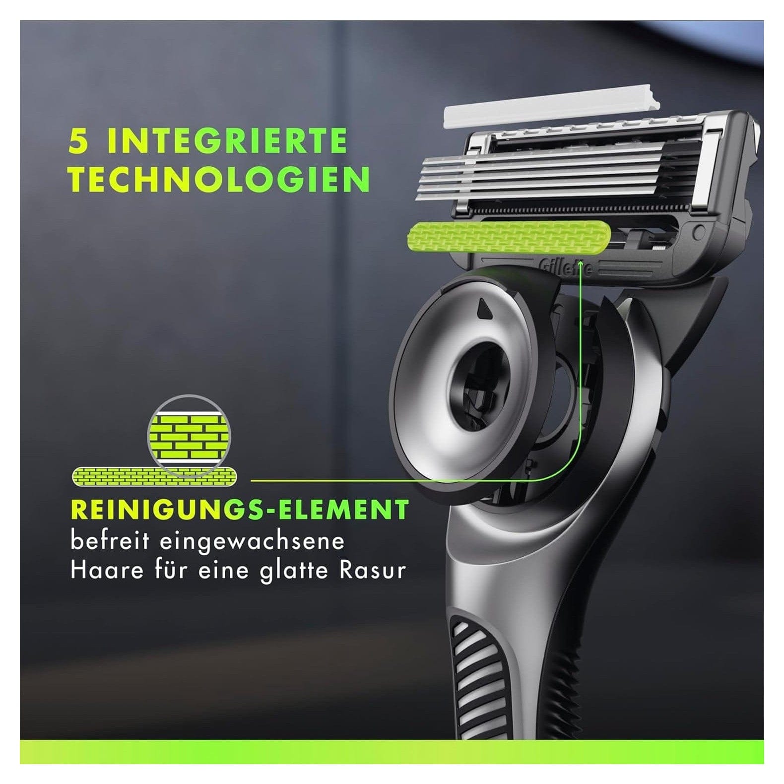 Gillette Labs 1 Handstück - 5 Ersatzklingen