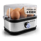 Gourmetmaxx Design Eierkocher Für 2 Eier | Kompakter Egg Boiler | Egg Cooker Mit Eierstecher, Messbecher & Signalton | 3 Härtegrade | Leichte Reinigung & Spülmaschinenfeste Teile Schwarz / 2 Eier