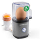 Gourmetmaxx Design Eierkocher Für 2 Eier | Kompakter Egg Boiler | Egg Cooker Mit Eierstecher, Messbecher & Signalton | 3 Härtegrade | Leichte Reinigung & Spülmaschinenfeste Teile Schwarz / 2 Eier