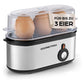 Gourmetmaxx Design Eierkocher Für 2 Eier | Kompakter Egg Boiler | Egg Cooker Mit Eierstecher, Messbecher & Signalton | 3 Härtegrade | Leichte Reinigung & Spülmaschinenfeste Teile Schwarz / 2 Eier