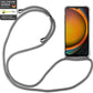 Hülle Kompatibel Mit Samsung Galaxy Xcover 7 | Handykette Smartphone Halskette Hülle Mit Band | Handyhülle Mit Kordel Zum Umhängen Kompatibel Für Galaxy Xcover 7 | Grau Schwarz
