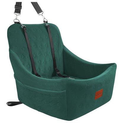 Hundeautositz Für Mittelgroßen Hund, Haustierreise-Autobett Mit Sicherheitsgurt Channle, Abnehmbarer Und Waschbarer Autohundesitz Mit Verstellbaren Gurten, (Red, Medium) Green / Medium