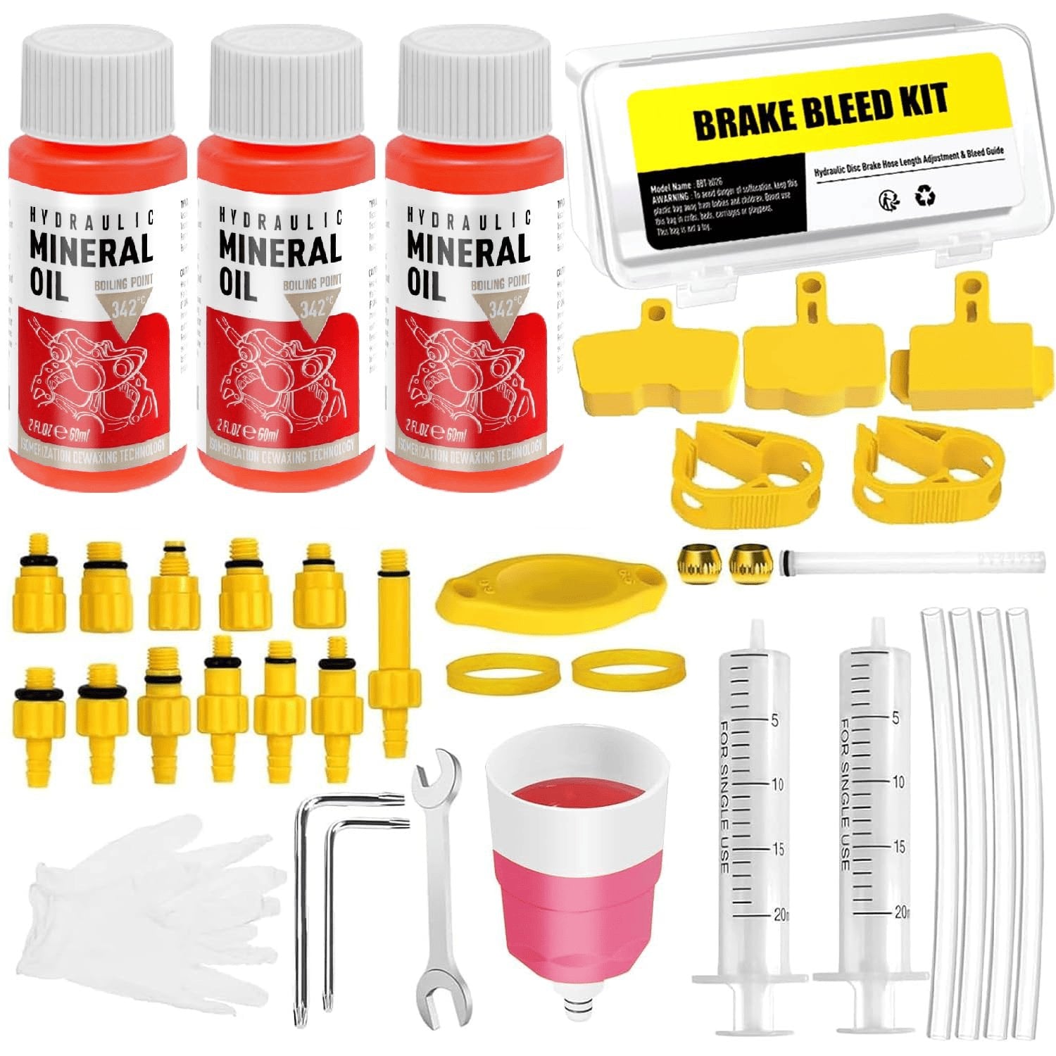 Hydraulische Scheibenbremsen Entlüftung Kit Für Shimano, TEKTRO, MAGURA, Fahrrad Fluid Hydraulische Scheibenbremse Entlüftung Kit, Einschließlich Mineralbremse Flüssigkeit（180Ml） Moderat