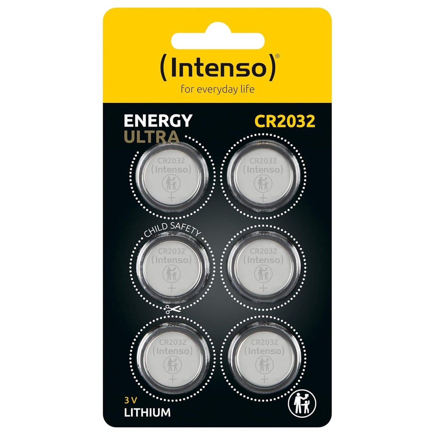 Intenso Energy Ultra Lithium Button Cell CR2032 Pack of 6