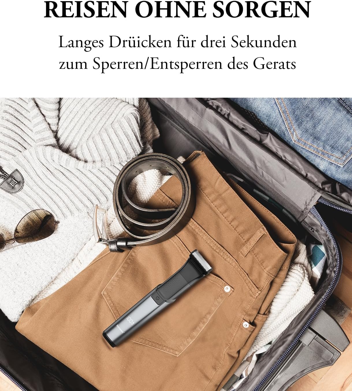 Intimrasierer Mann, Kensen 2 in 1 Rasierer Herren Intimbereich Wasserdicht Körperrasierer Herren Typ-C Bodygroom Herren Nass Trocken Intim Rasierer Männer Beine Brust Achselhöhle Leiste Aufsteckkämme Schwarz