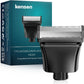 Intimrasierer Mann, Kensen 2 in 1 Rasierer Herren Intimbereich Wasserdicht Körperrasierer Herren Typ-C Bodygroom Herren Nass Trocken Intim Rasierer Männer Beine Brust Achselhöhle Leiste Aufsteckkämme Schwarz