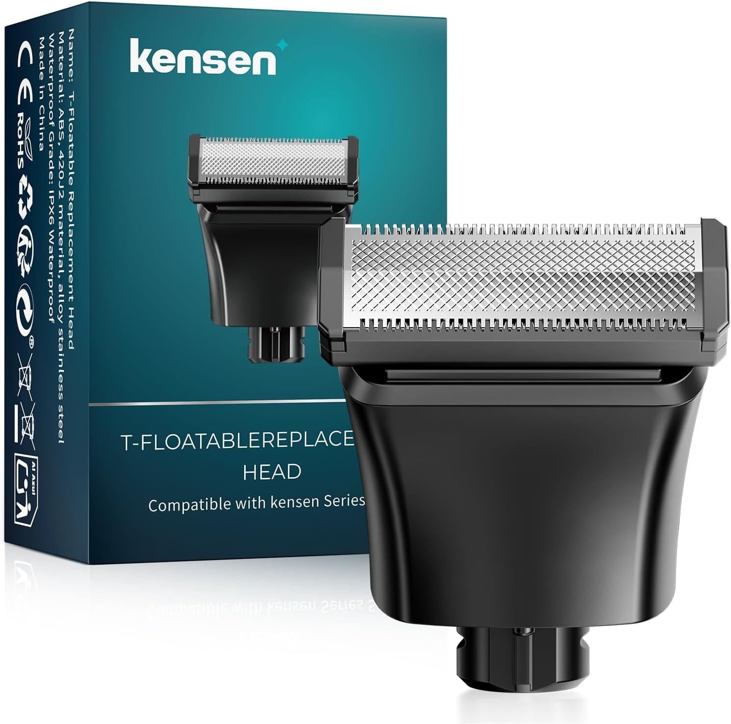 Intimrasierer Mann, Kensen 2 in 1 Rasierer Herren Intimbereich Wasserdicht Körperrasierer Herren Typ-C Bodygroom Herren Nass Trocken Intim Rasierer Männer Beine Brust Achselhöhle Leiste Aufsteckkämme Schwarz