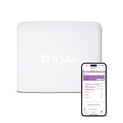 Iqair Airvisual Indoor Luftqualitätsmessgerät Für Innenräume. CO2 Messgerät & PM2.5 Feinstaubmonitor Mit App. Wifi Smart Air Quality Monitor Mit AQI Echtzeitdaten, Temperatur & Luftfeuchtigkeit Airvisual Outdoor