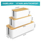 Kabelbox - 3er-Set mit Bambusdeckel