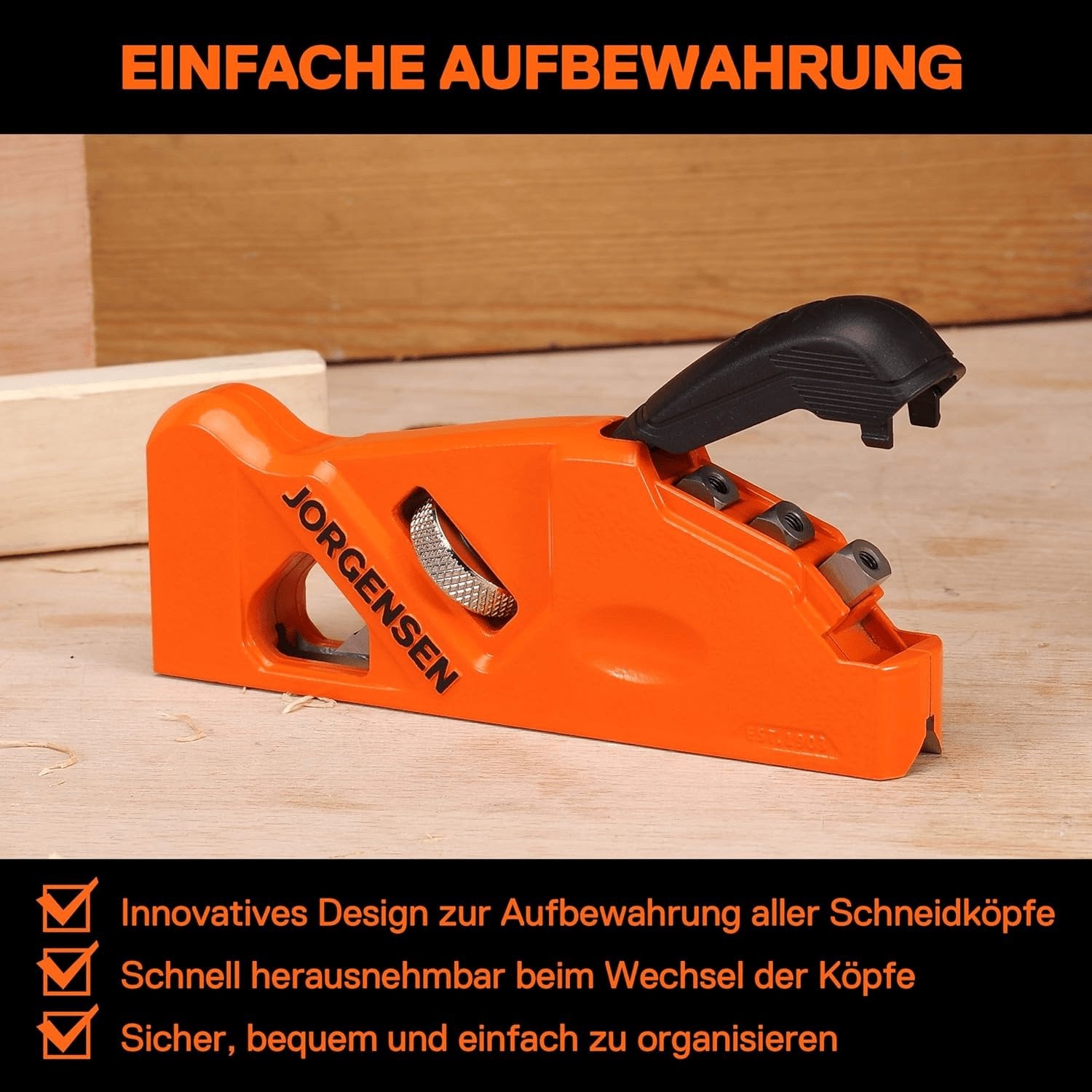 Kantenhobel Holz Mit 4 Schneidköpfen 45°/3/5/6Mm, Fasenhobel Eckhobel Für Holzbearbeitung, Einfache Wechsel Und Aufbewahrung Handhobel Für Tischler, Schreiner, Holzbearbeiter