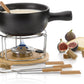 Kela Käsefondue Set 10Tlg, Keramik Fondue Für 6 Personen NATURA, Käse Fondueset Mit Brennpastenhalter, Gabeln, Gabelhalter