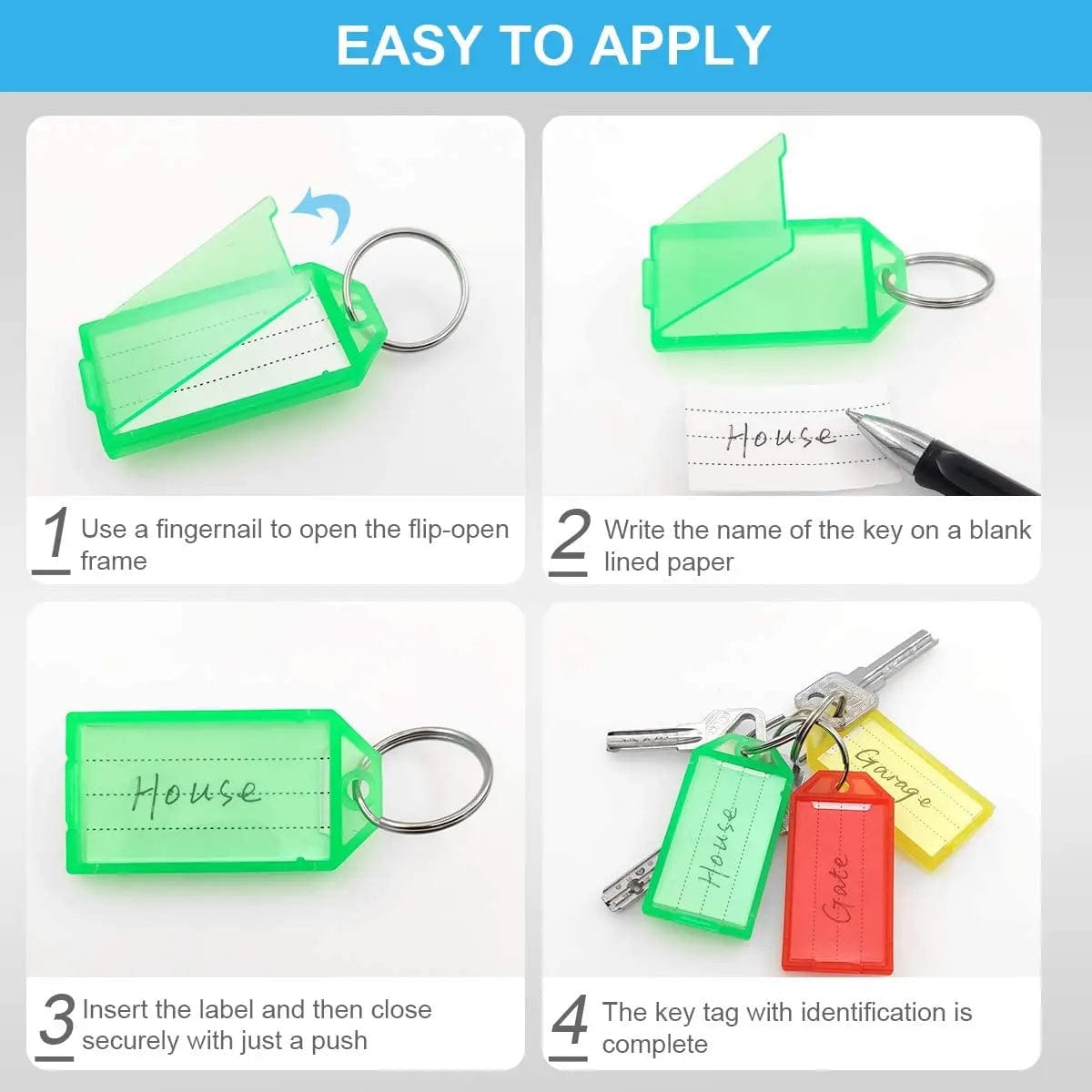 Key Tags with Flap Label Window  5 / Mixed