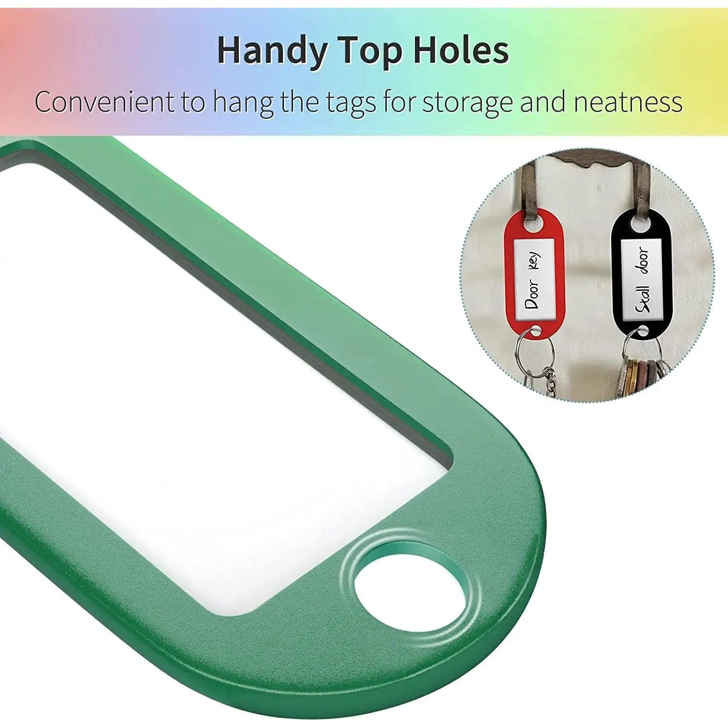 Key Tags with Split Ring Label Window 5 / Mixed