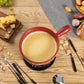 KUHN RIKON Käsefondue Set Suisse Rot· Ø 23 Cm, 2.6 Liter Ideal Für 4-6 Personen, Inkl. 6 Gabeln Und Rechaud Und Pastenbrenner (Ohne Brennpaste)