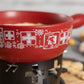 KUHN RIKON Käsefondue Set Suisse Rot· Ø 23 Cm, 2.6 Liter Ideal Für 4-6 Personen, Inkl. 6 Gabeln Und Rechaud Und Pastenbrenner (Ohne Brennpaste)