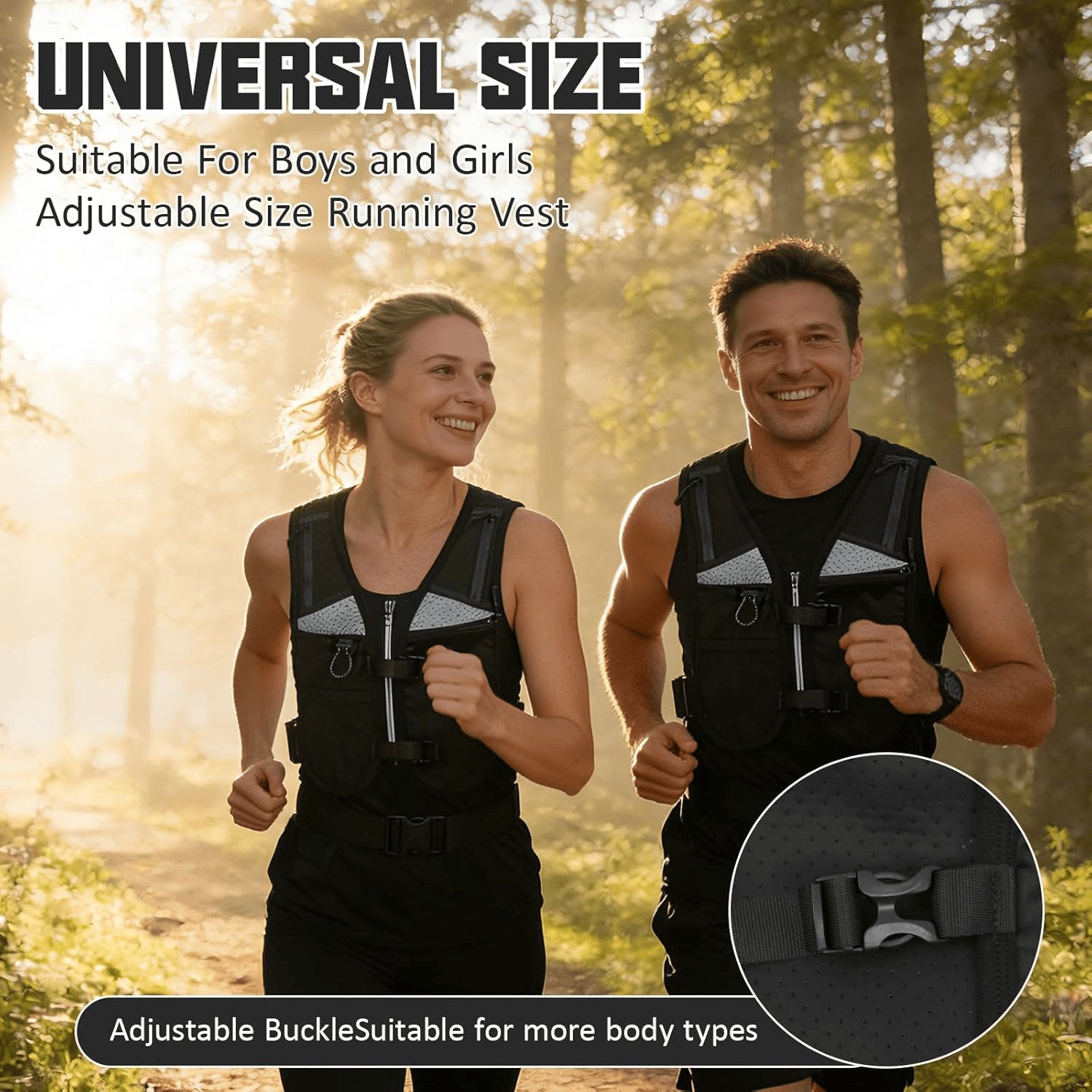 Laufweste Damen Herren Leicht Mit Reflektoren - Atmungsaktiver Laufrucksack Für Laufen, Joggen, Trailrunning, Radfahren & Wandern - Verstellbare Sportweste Mit Mehreren Taschen, Wasserdicht