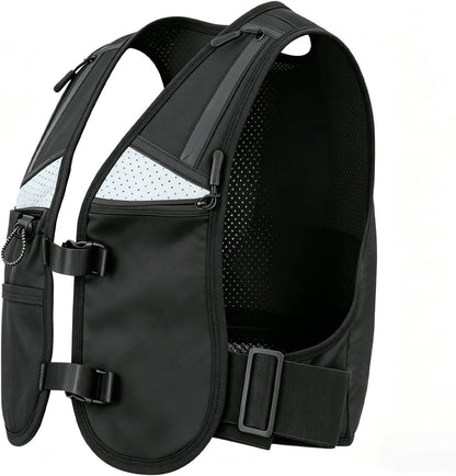 Laufweste Damen Herren Leicht Mit Reflektoren - Atmungsaktiver Laufrucksack Für Laufen, Joggen, Trailrunning, Radfahren & Wandern - Verstellbare Sportweste Mit Mehreren Taschen, Wasserdicht