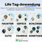 Lifemate Life Tag 8Er-Pack Für Apple „Wo Ist?” Netzwerk – IP67 Wasserfest, 12 Monate Batterie, Lost Mode Mit Ton, Einfache Koppelung Pet Tracking Device
