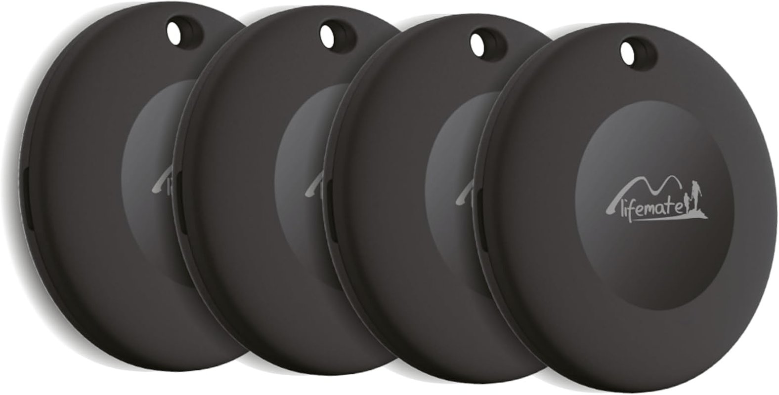 Lifemate Life Tag 8Er-Pack Für Apple „Wo Ist?” Netzwerk – IP67 Wasserfest, 12 Monate Batterie, Lost Mode Mit Ton, Einfache Koppelung Pet Tracking Device Packung Zu 4 - Schwarz