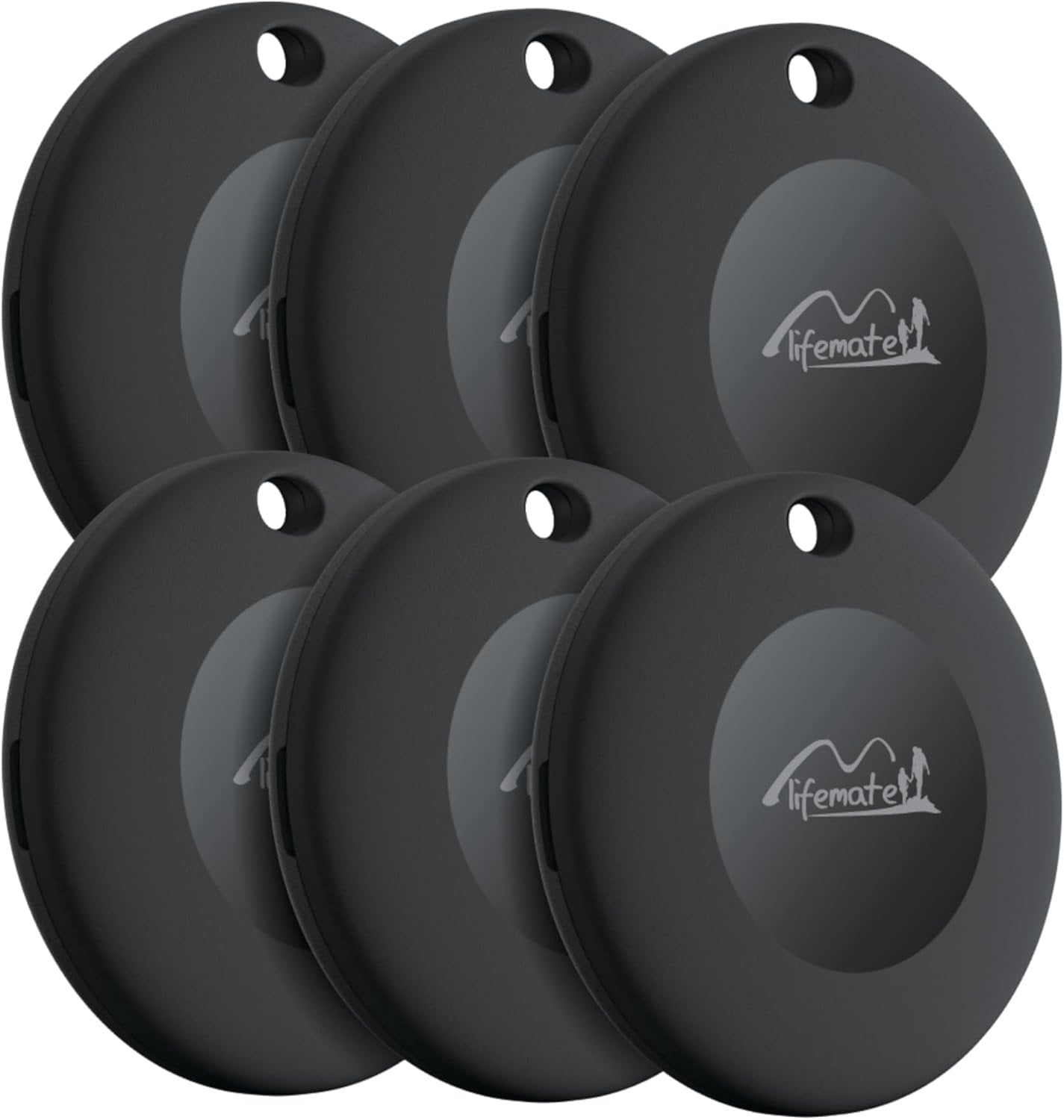 Lifemate Life Tag 8Er-Pack Für Apple „Wo Ist?” Netzwerk – IP67 Wasserfest, 12 Monate Batterie, Lost Mode Mit Ton, Einfache Koppelung Pet Tracking Device Packung Zu 6 - Schwarz