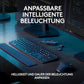 Logitech MX Keys S Kabellose Tastatur, Low Profile, Fluid Quiet Typing, Programmable Keys, Backlighting, Bluetooth, USB C Rechargeable, Für Windows PC, Linux, Chrome, Mac, Deutsches QWERTZ - Grau