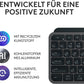 Logitech MX Keys S Kabellose Tastatur, Low Profile, Fluid Quiet Typing, Programmable Keys, Backlighting, Bluetooth, USB C Rechargeable, Für Windows PC, Linux, Chrome, Mac, Deutsches QWERTZ - Grau