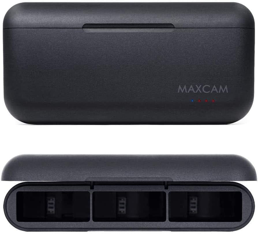 MAXCAM Power Triple Akkuladegerät Für Gopro HERO12/HERO11/HERO10/HERO9 Enduro Akku