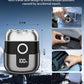 Mit LED -Anzeige Mini Rasierer Herren, IPX6 Wasserdicht Mini Rasierer, Bringen Sie Einen Ersatzwerkzeugkopf, Elektrorasierer, Geeignet Für Familie, Auto Und Reisen (Grau)