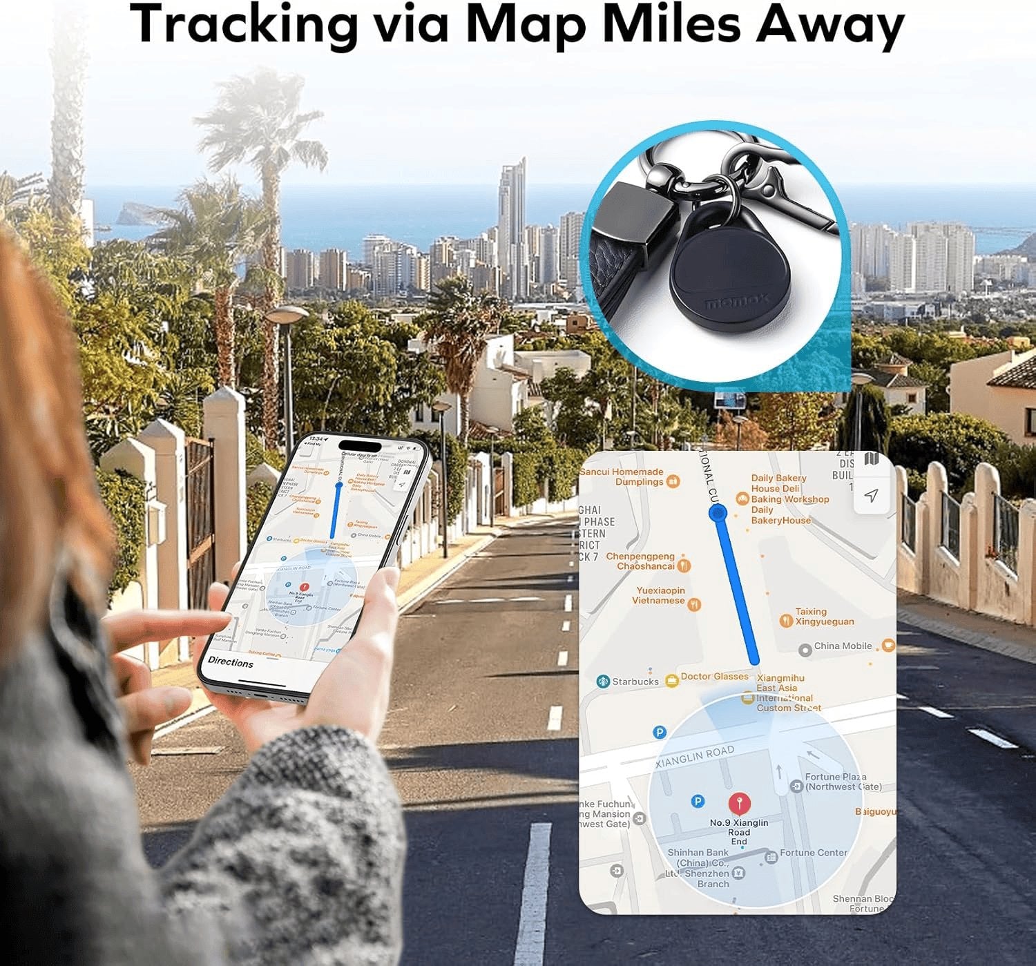 Momax Smart Air Tracker, Luggage Tracker, Smart Tag Für Schlüssel, Rucksäcke, Geldbörsen Und Haustiere, Funktioniert Mit Apple Find My (Nur Ios 18+), Inklusive Globaler Suchabdeckung, 4 Teiliges Set