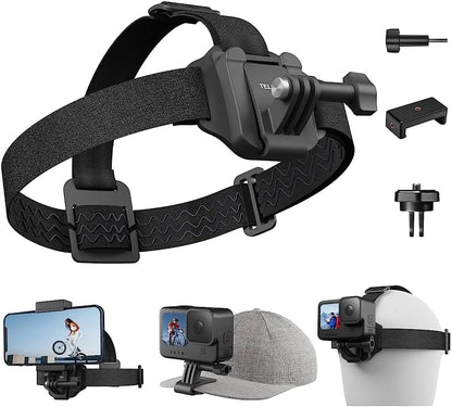 Multifunktions-Kopfband, Kopfgurt Kappenhalterung Mit Telefonclip Vertikale Halterung Kit 2-In-1 Handy POV Halterung Für Gopro Hero Insta360 DJI Action Iphone Android, Video, Vlog