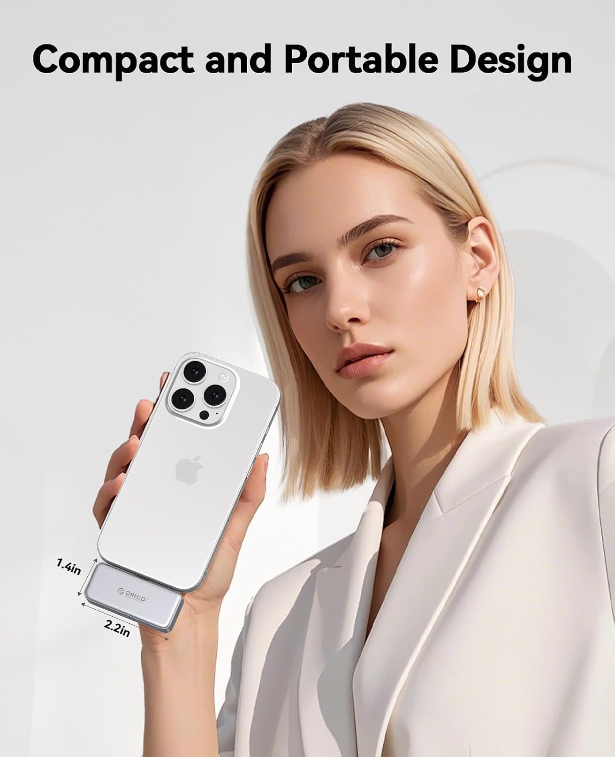 ORICO 512GB Externe SSD Bis Zu 2000 Mb/S Flashpod, Portable SSD Mit 4K 60Hz Prores Aufzeichnung Und Speicherung, Nur Kompatibel Mit Iphone 15/16 Series, Smartphone, Computer Mit Typ-C Anschluss S20 512Gb