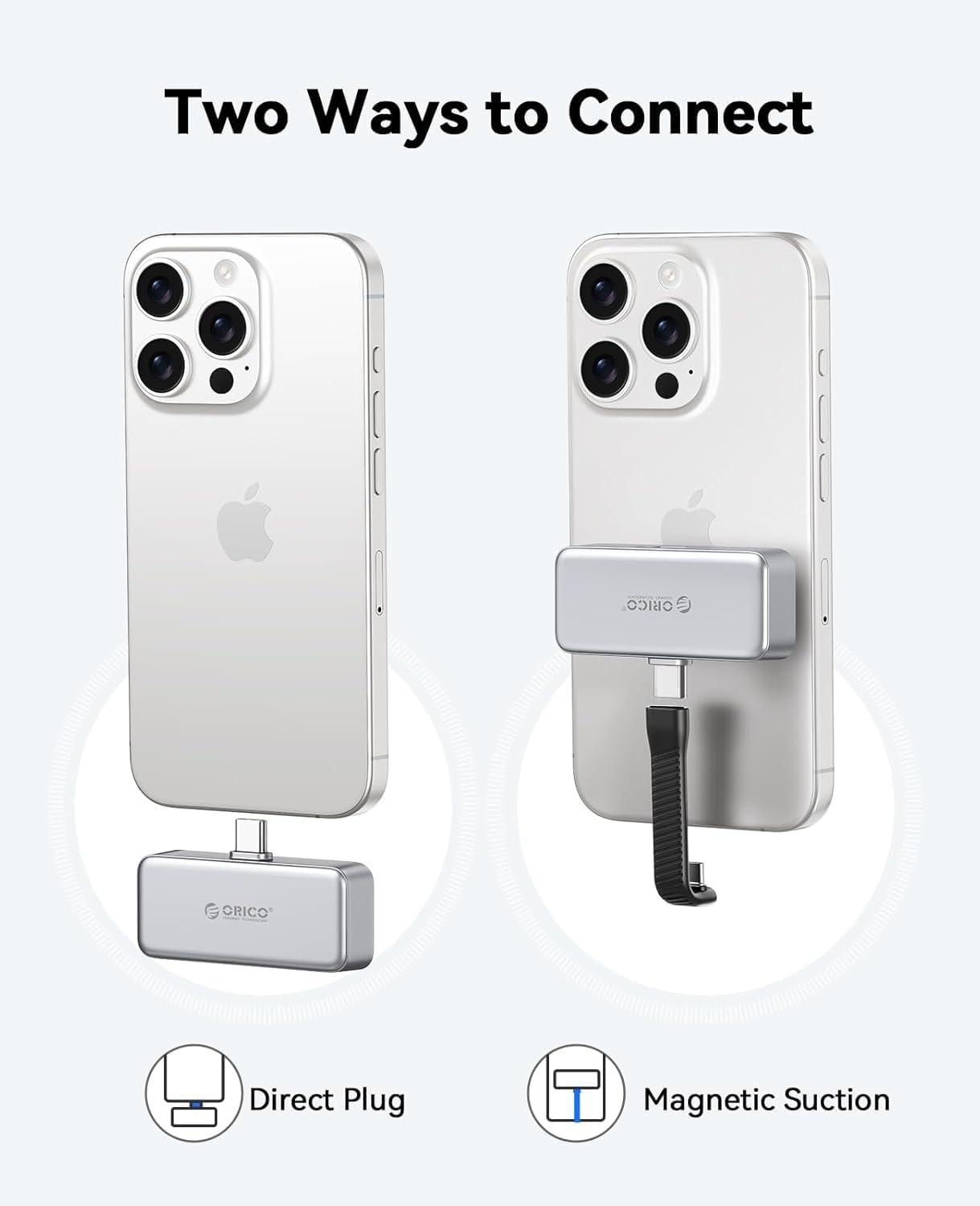 ORICO 512GB Externe SSD Bis Zu 2000 Mb/S Flashpod, Portable SSD Mit 4K 60Hz Prores Aufzeichnung Und Speicherung, Nur Kompatibel Mit Iphone 15/16 Series, Smartphone, Computer Mit Typ-C Anschluss S20 512Gb