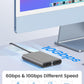 ORICO Dual M.2 Nvme SATA SSD Gehäuse, USB C Auf M2 Adapter Für M Key Pcie, B+M Key, B Key 2230/2242/2260/2280 M.2 Ssds, Werkzeuglose Aluminium M2 Docking Station Bis Zu 2X4Tb SSD- AM2-2S M.2 Nvme 10Gbps