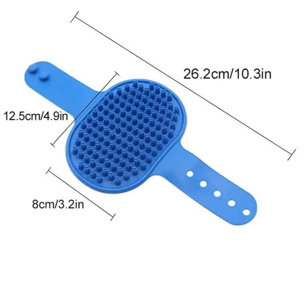 Pet Bath Brush | Soft Silicone Bathroom Comb Blue