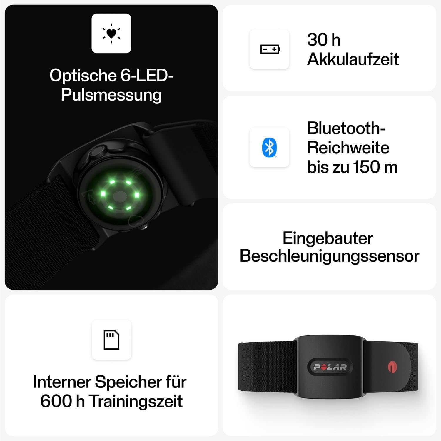Polar Verity Sense – Armband Mit Optischem Pulsmesser – ANT+ Dual Bluetooth – Pulssensor Für Den Sport Mit Nur Einer Taste – Kompatibel Mit Peloton, Endomondo, Zwift Und Anderen