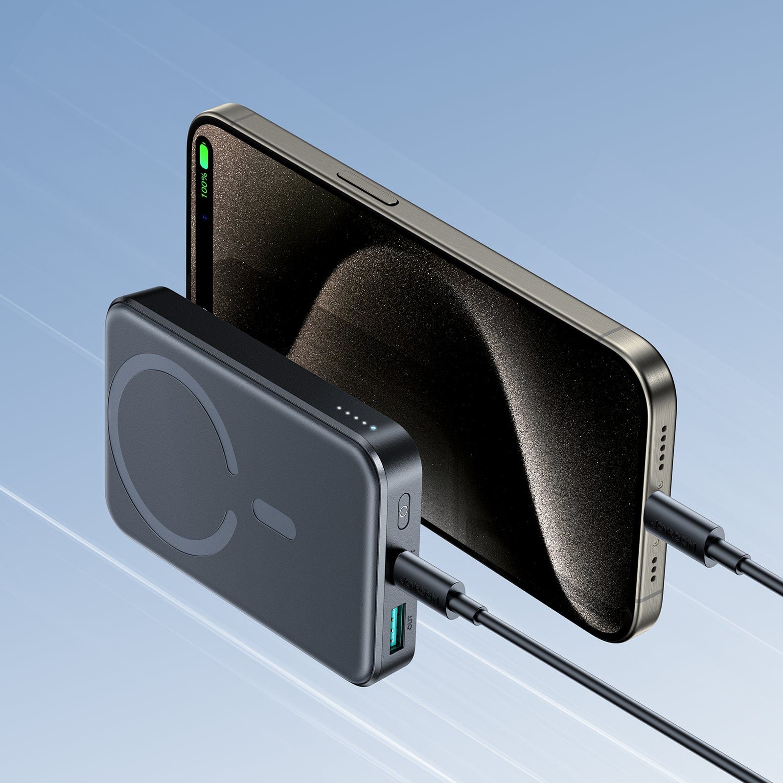 Powerbank 20W 10000mAh MagSafe + USB-C - USB-C cable 0.25m - black