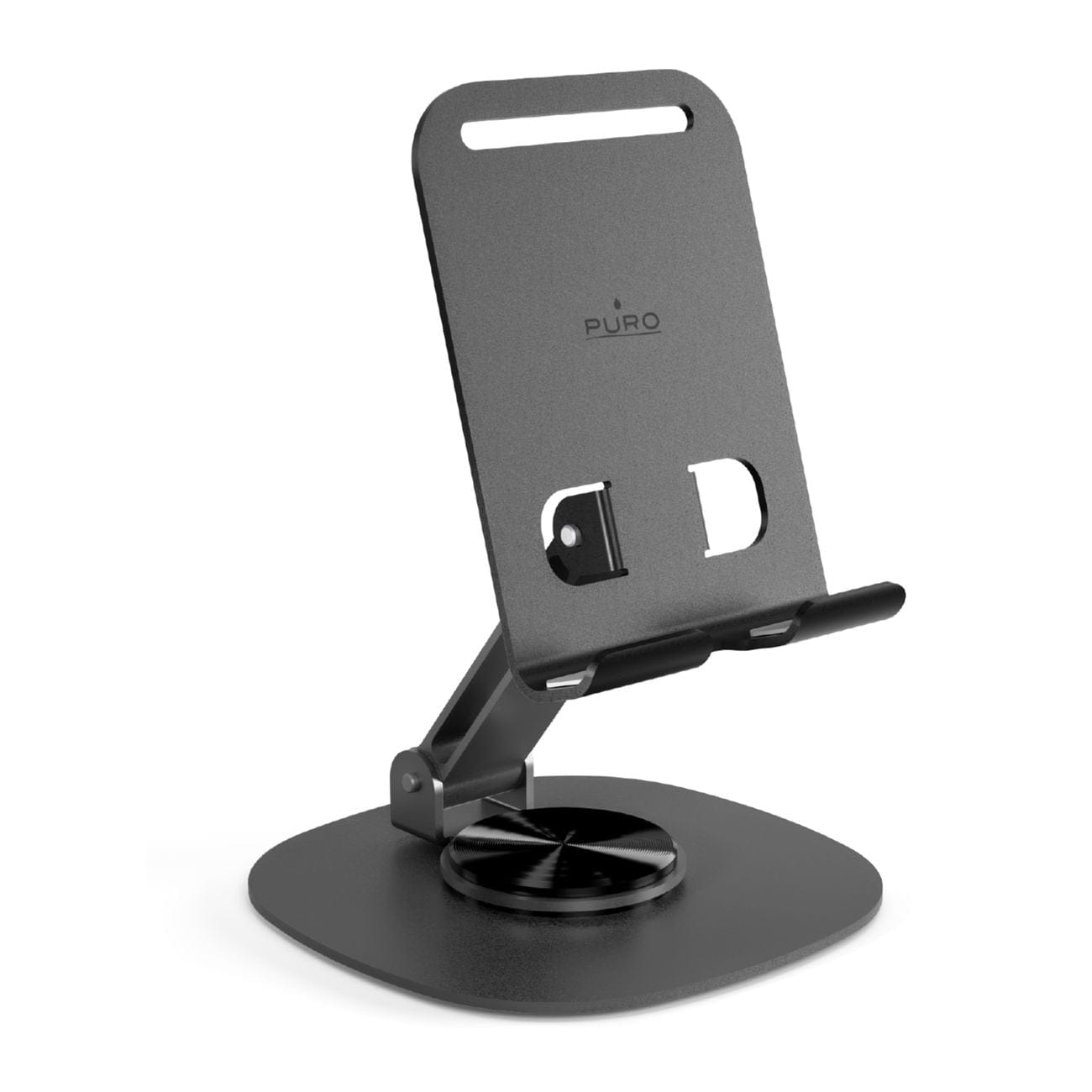 Puro Tilt Pro Aluminum Phone/Tablet Stand - Dark Gray