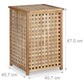 Relaxdays Wäschesammler Mit Deckel, 75 L Stoff-Wäschesack, Walnussholz, HBT: 67,5X45,7X45,7 Cm, Wäschesortierer, Natur Single