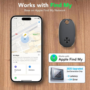 Smart Air Tracker Tag 4Er Pack, Schlüsselfinder Keyfinder Kompatibel Mit Apple Wo Ist? APP (Ios NUR), Bluetooth Key Finder Für Gepäck/Taschen/Koffer, Austauschbarer Akku [Wetag Pro]