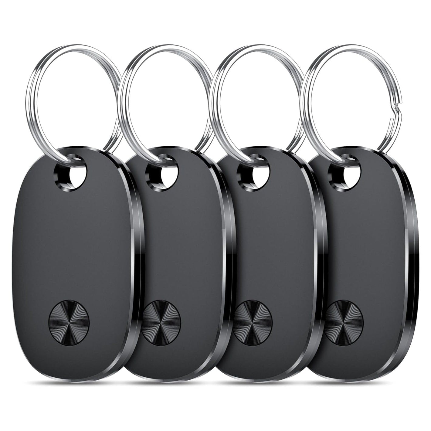 Smart Air Tracker Tag 4Er Pack, Schlüsselfinder Keyfinder Kompatibel Mit Apple Wo Ist? APP (Ios NUR), Bluetooth Key Finder Für Gepäck/Taschen/Koffer, Austauschbarer Akku [Wetag Pro] 2* Tiefschwarz 2* Tiefschwarz