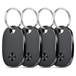 Smart Air Tracker Tag 4Er Pack, Schlüsselfinder Keyfinder Kompatibel Mit Apple Wo Ist? APP (Ios NUR), Bluetooth Key Finder Für Gepäck/Taschen/Koffer, Austauschbarer Akku [Wetag Pro] 2* Tiefschwarz 2* Tiefschwarz