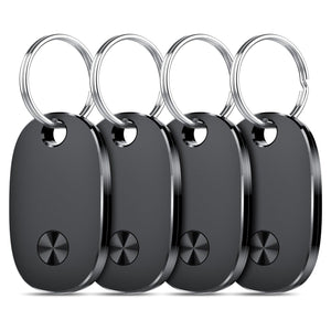 Smart Air Tracker Tag 4Er Pack, Schlüsselfinder Keyfinder Kompatibel Mit Apple Wo Ist? APP (Ios NUR), Bluetooth Key Finder Für Gepäck/Taschen/Koffer, Austauschbarer Akku [Wetag Pro] 2* Tiefschwarz 2* Tiefschwarz