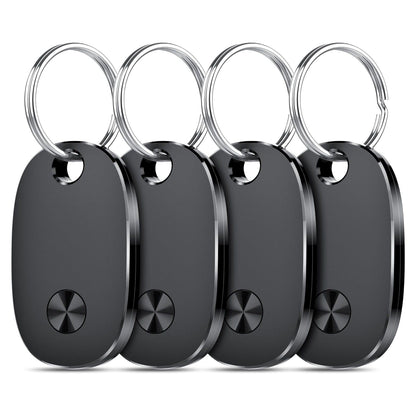 Smart Air Tracker Tag 4Er Pack, Schlüsselfinder Keyfinder Kompatibel Mit Apple Wo Ist? APP (Ios NUR), Bluetooth Key Finder Für Gepäck/Taschen/Koffer, Austauschbarer Akku [Wetag Pro] 2* Tiefschwarz 2* Tiefschwarz