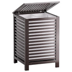 SMIBUY Großer Wäschekorb Aus Bambus Mit Deckel Zur Aufbewahrung Von Kleidung, Spielzeug Und Handtüchern (Nussbaum) Braun