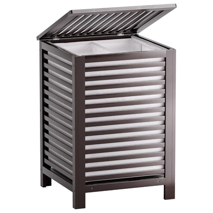 SMIBUY Großer Wäschekorb Aus Bambus Mit Deckel Zur Aufbewahrung Von Kleidung, Spielzeug Und Handtüchern (Nussbaum) Braun