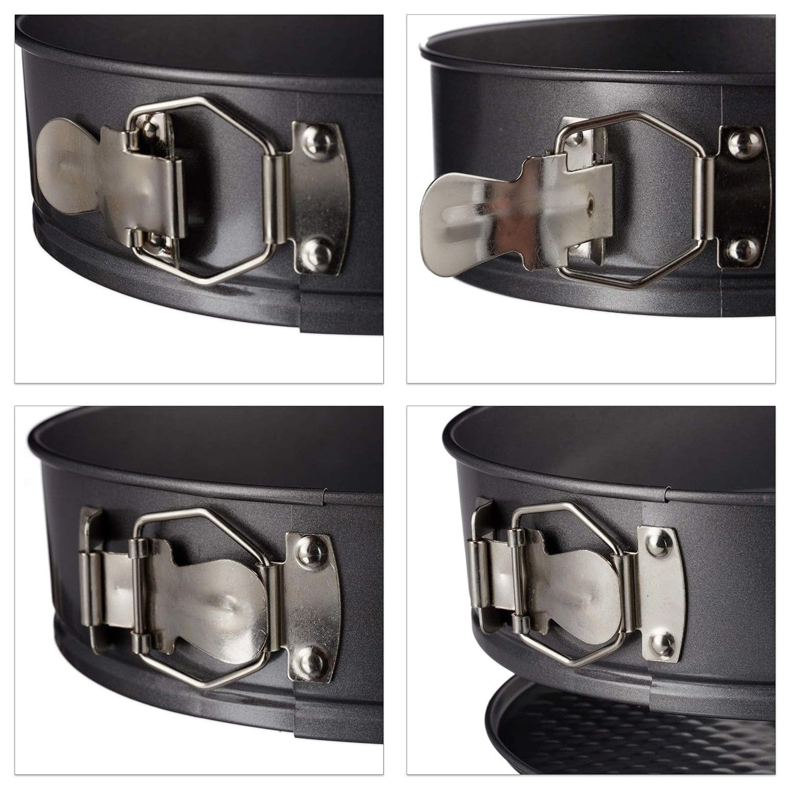 Springform 4er-Set, Rund, Ø 18/24/26/28 Cm,, Antihaft, 250° Hitzebeständig, Stahl, Standard Single