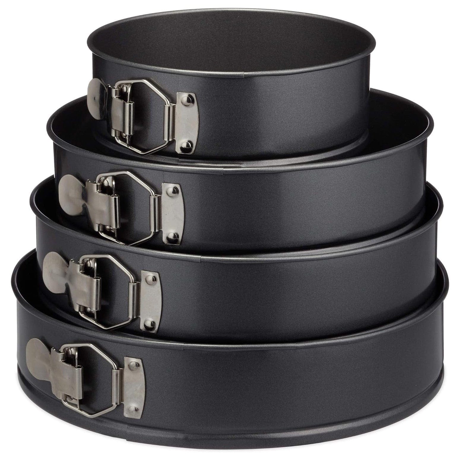 Springform 4er-Set, Rund, Ø 18/24/26/28 Cm,, Antihaft, 250° Hitzebeständig, Stahl, Standard Single